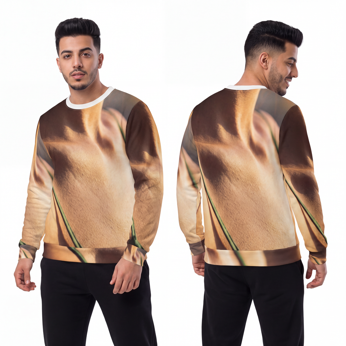 Men's Lightweight Sweatshirt - Golden Hour - Emerald |...