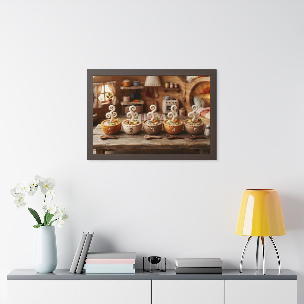 Framed Horizontal Poster - Woodland Hearth Kitchen — Walnut...