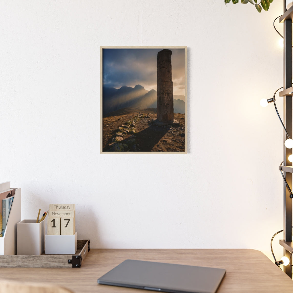 Wooden Frame Poster - Majestic Peak