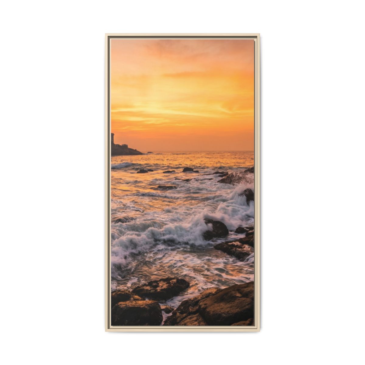Framed Matte Canvas - Majestic Golden Coast