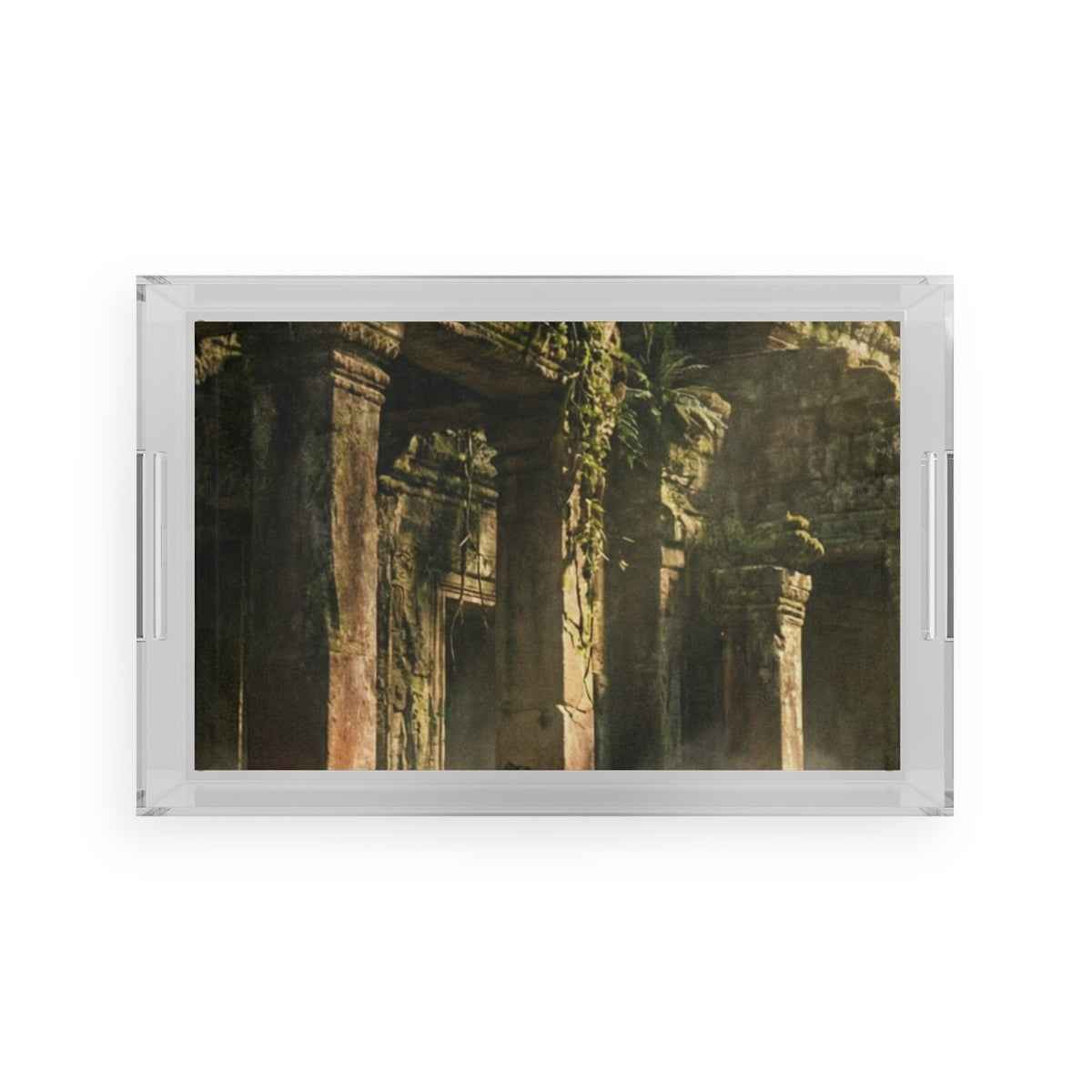 Acrylic Serving Tray - Sacred Jungle Vista | Echovira...