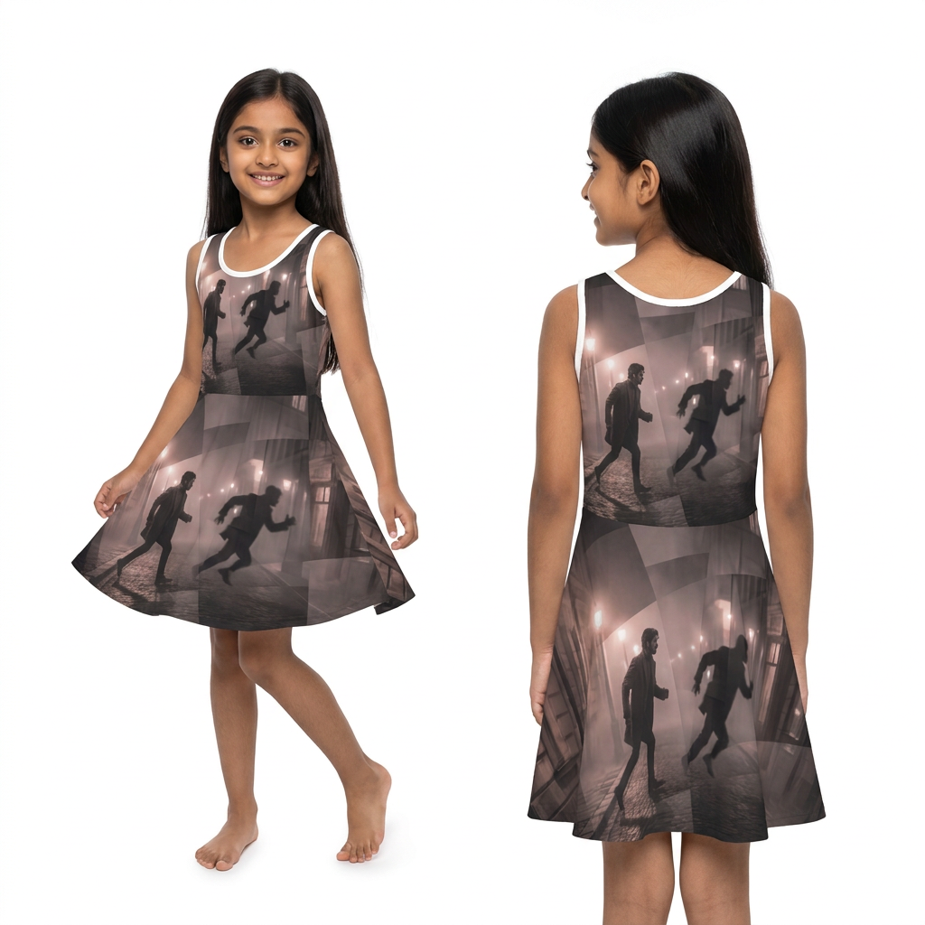 Vestido de alcinha infantil Perseguição noturna
