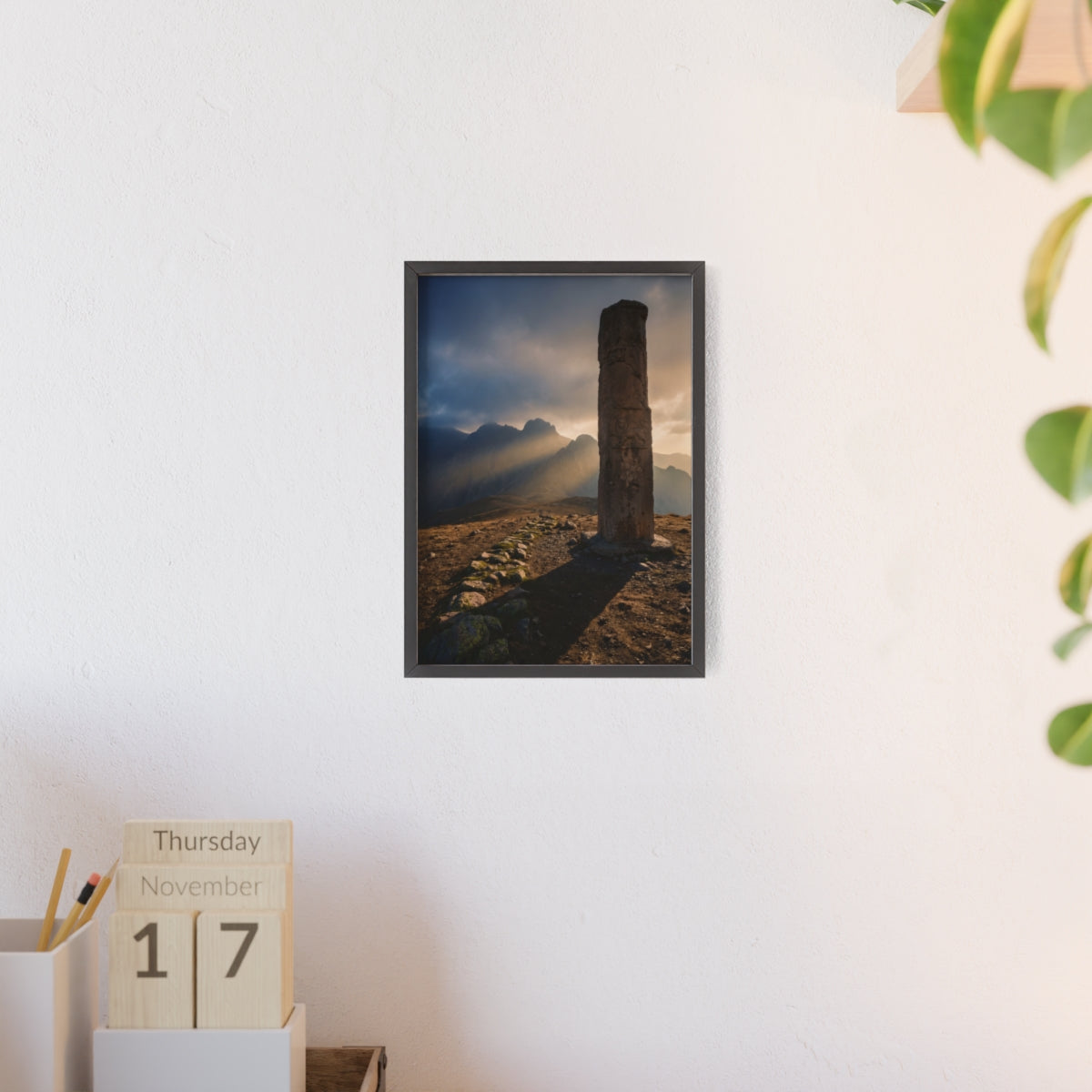 Wooden Frame Poster - Majestic Peak