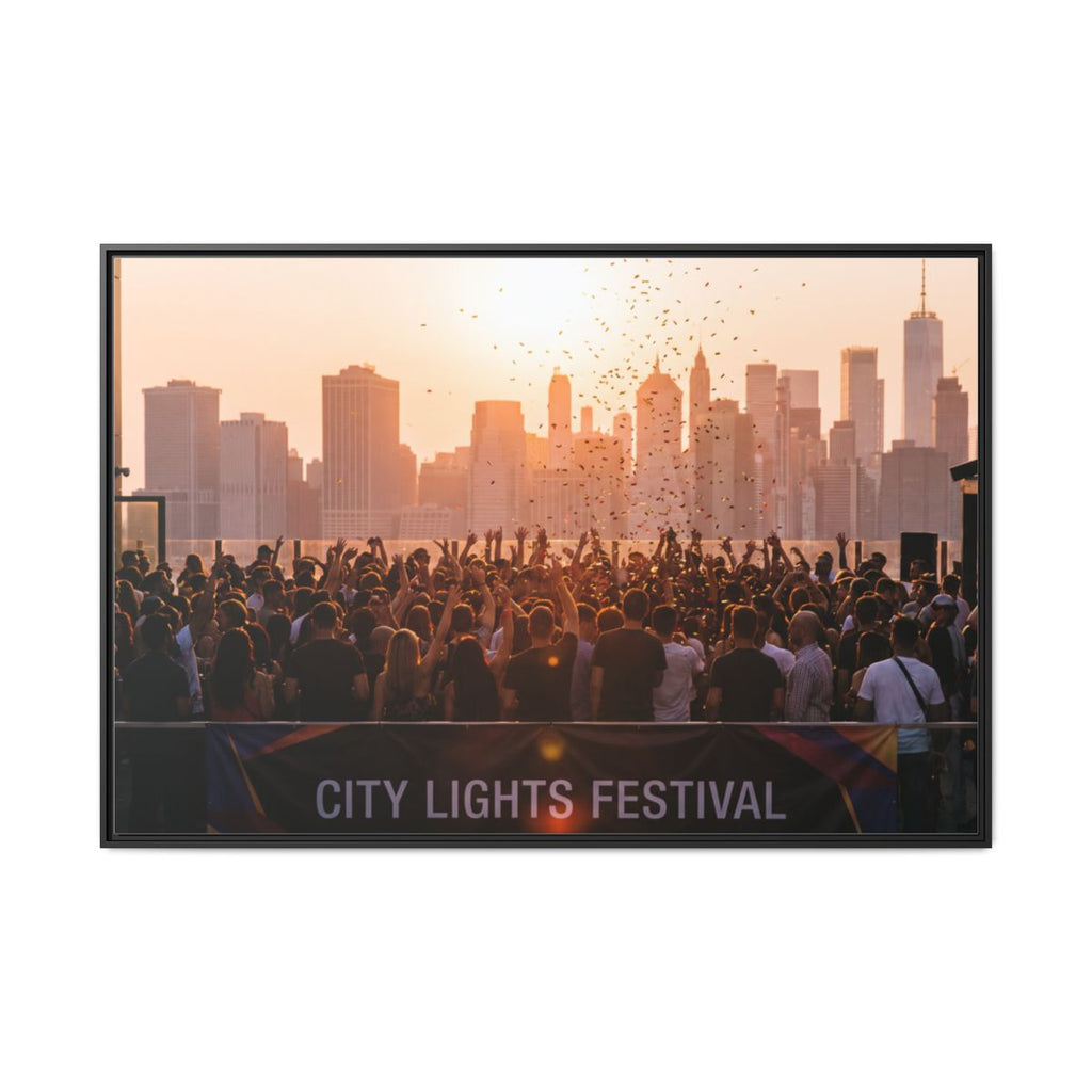 Framed Matte Canvas - City Lights Festival (10×8, 12×9... |...