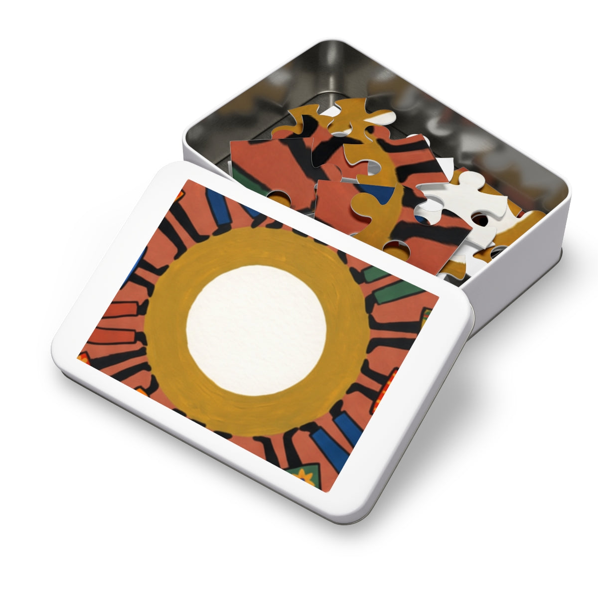 Jigsaw Puzzle with Tin - Unity Mandala Folk Art (30, 110......