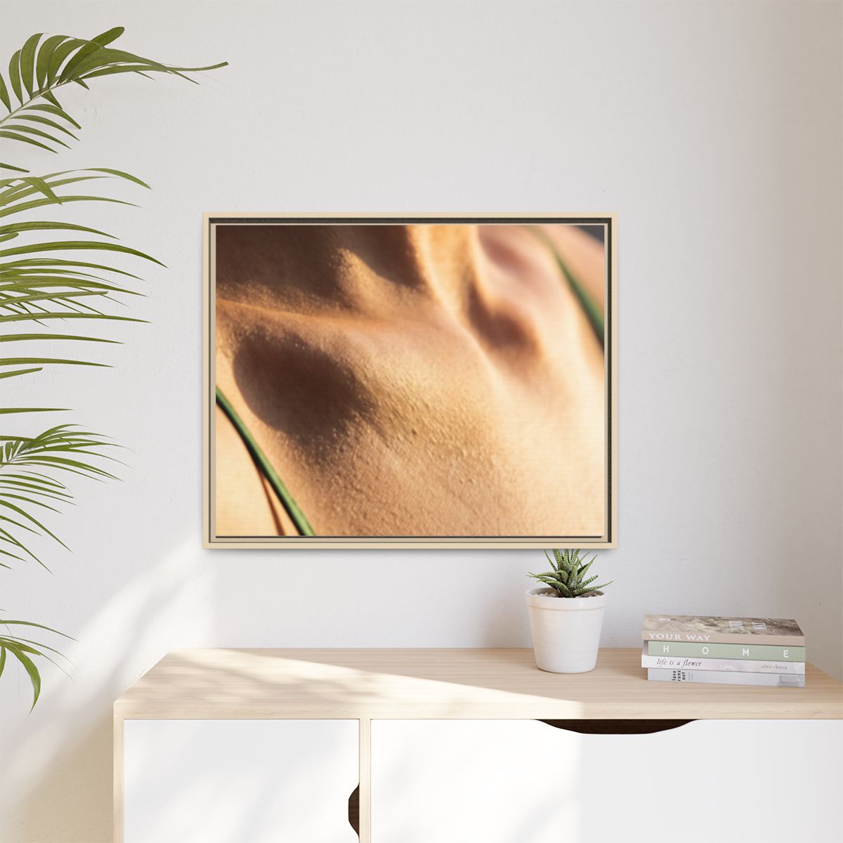 Golden Hour Matte Canvas - Framed Sunset Wall Art — Natural...
