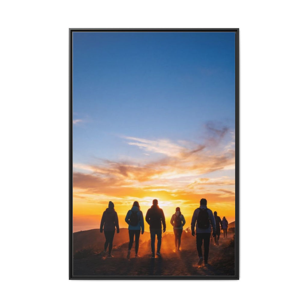 Framed Matte Canvas - Sunset Trail — Black / 1.25" (8×10......