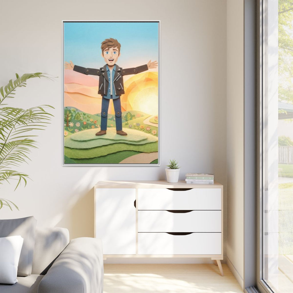 Framed Matte Canvas - Sunny Meadow Story — White / 1.25"......