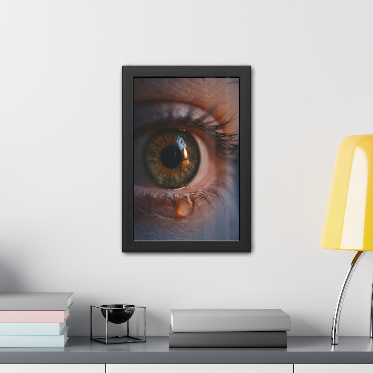 Framed Posters - Amber Iris Reflection Fine Art Print —... |...