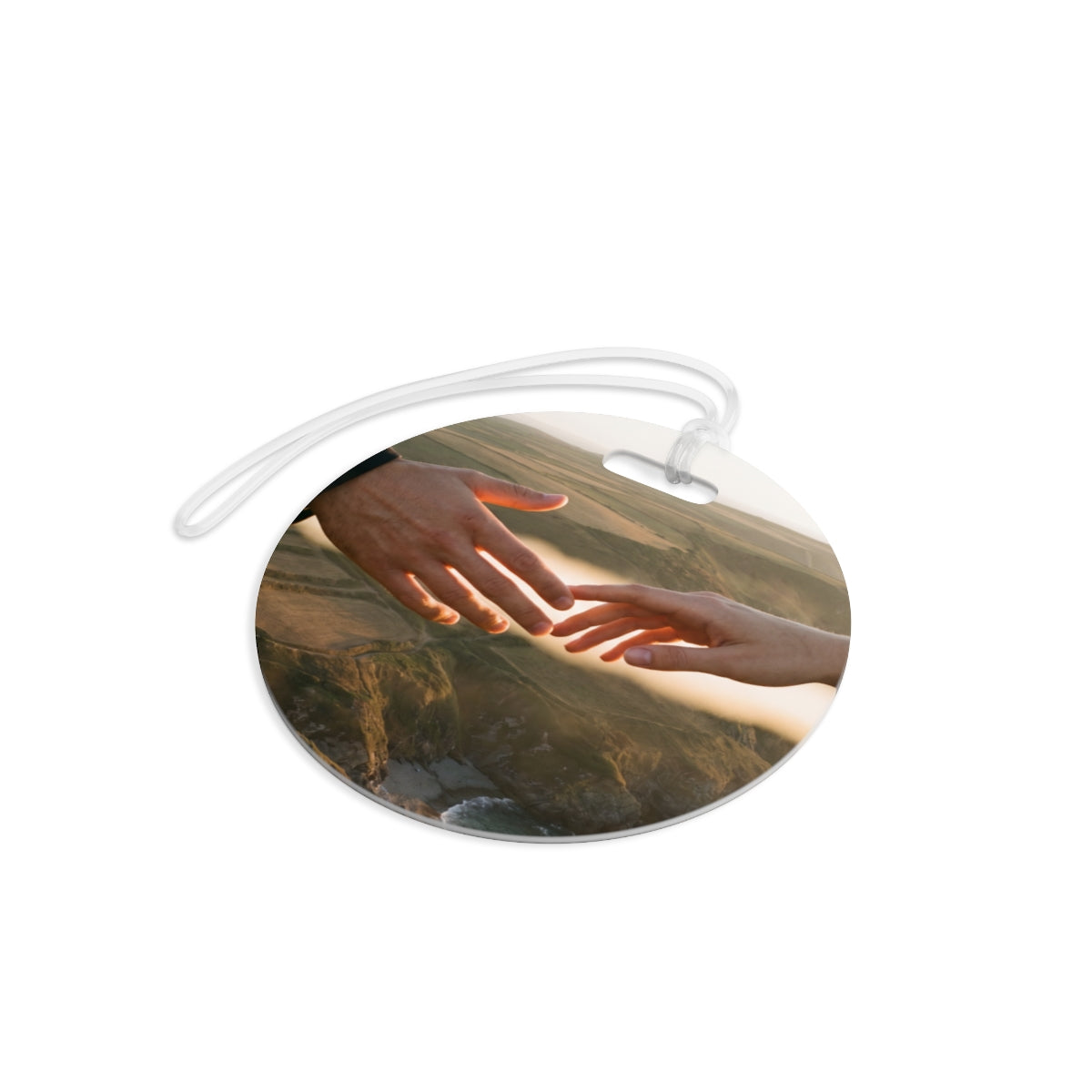 Luggage Tags - The Infinite Touch | Ethereal Coastal Art |...