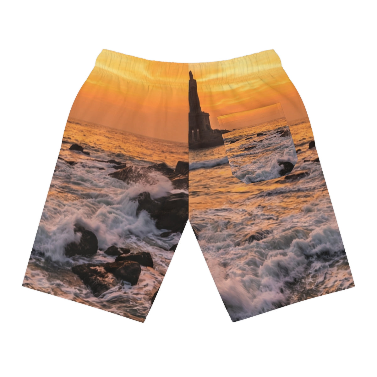 Athletic Long Shorts - Majestic Sunrise