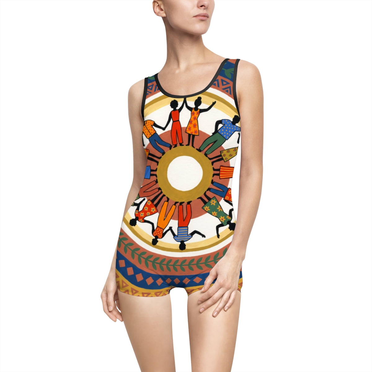 Women's Vintage Swimsuit - Unity Mandala | Echovira Gallery