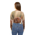 Women's Long Sleeve V-neck Shirt - Golden Rays of Unity Wall...