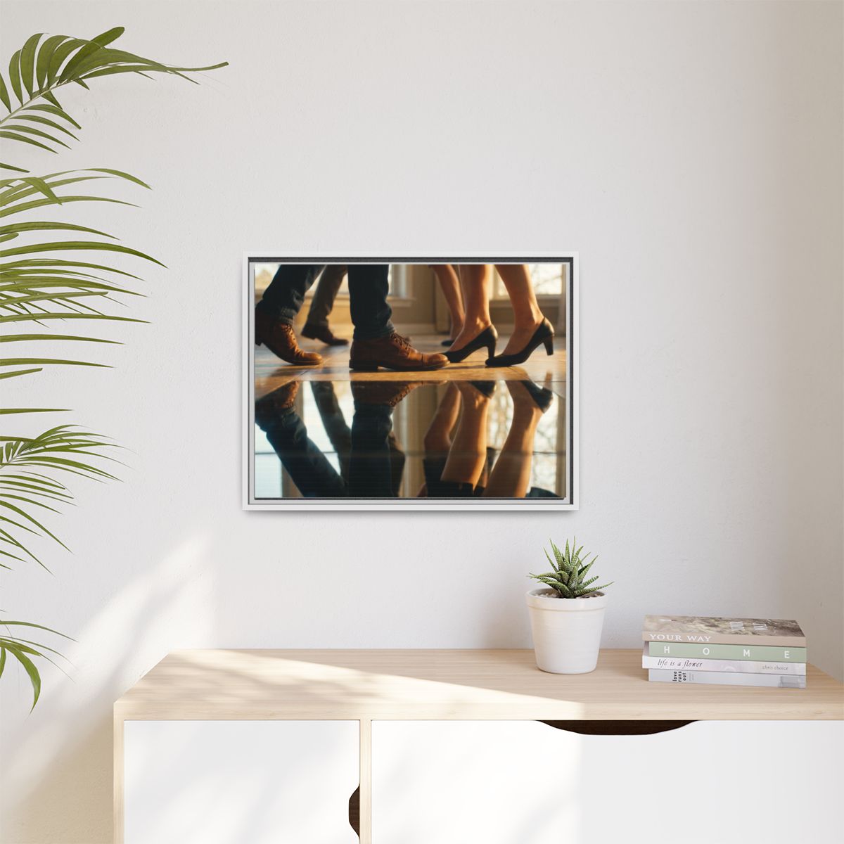 Matte Canvas, Framed - Golden Hour Reflections Cinematic Art...