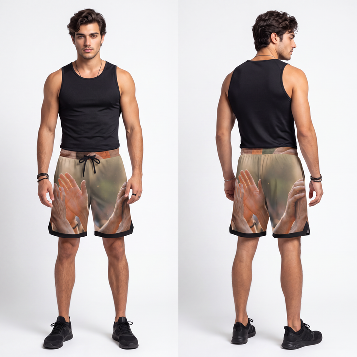 Basketball Rib Shorts, Men's - Sunlit Power