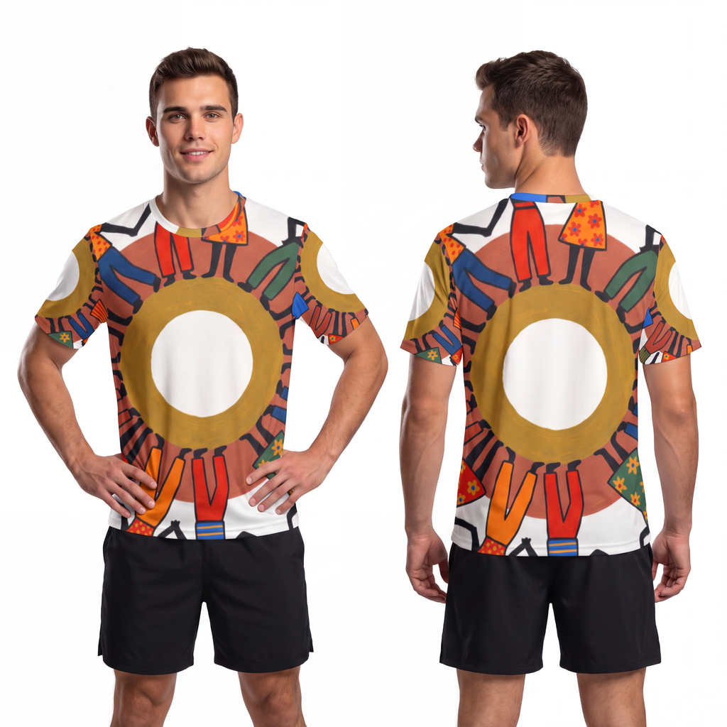 Men's Sports Jersey - Unity Mandala Folk Art | Echovira...