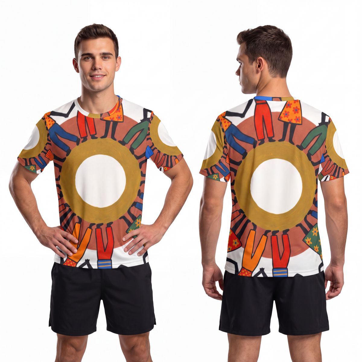 Men's Sports Jersey - Unity Mandala Folk Art | Echovira...