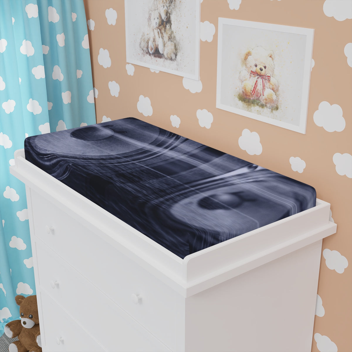 Moody Sound Wave Baby Changing Pad Cover