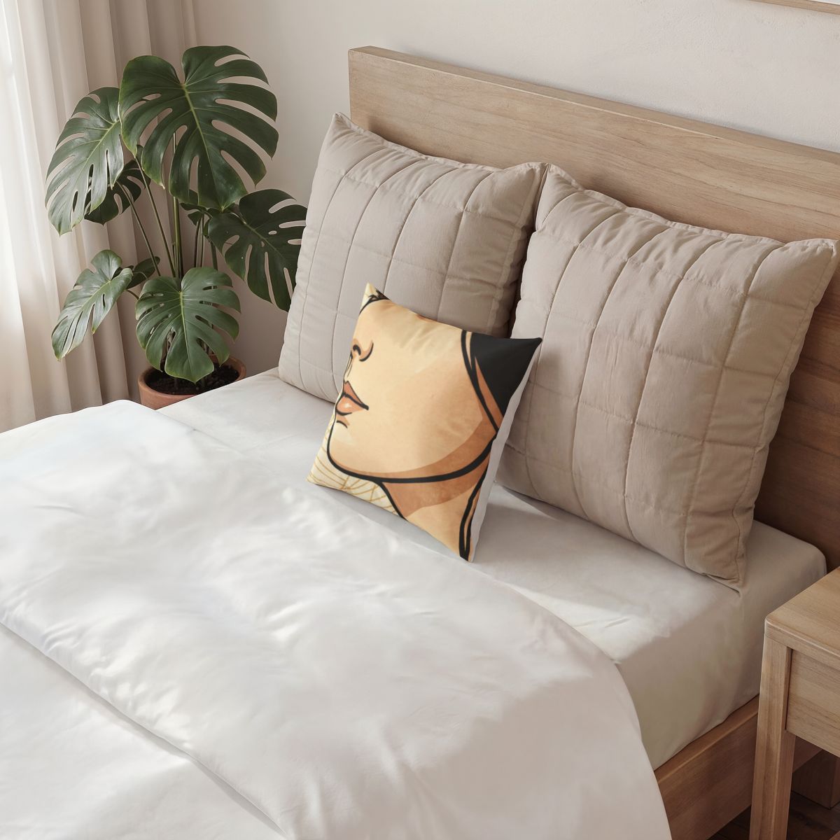 Poly Velvet Pillow - Modern Muse Cushion | Echovira Gallery