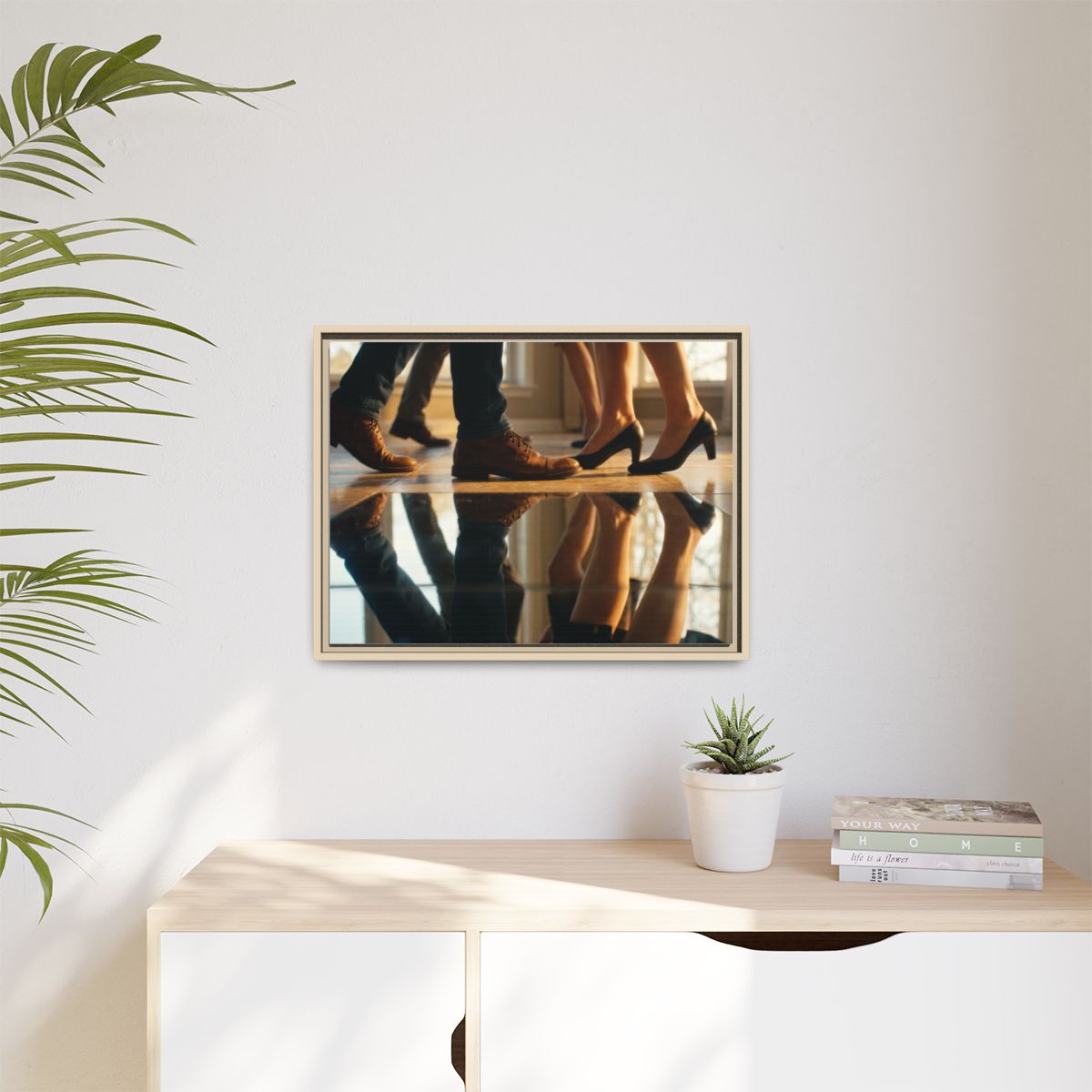 Matte Canvas, Framed - Golden Hour Reflections Cinematic Art...