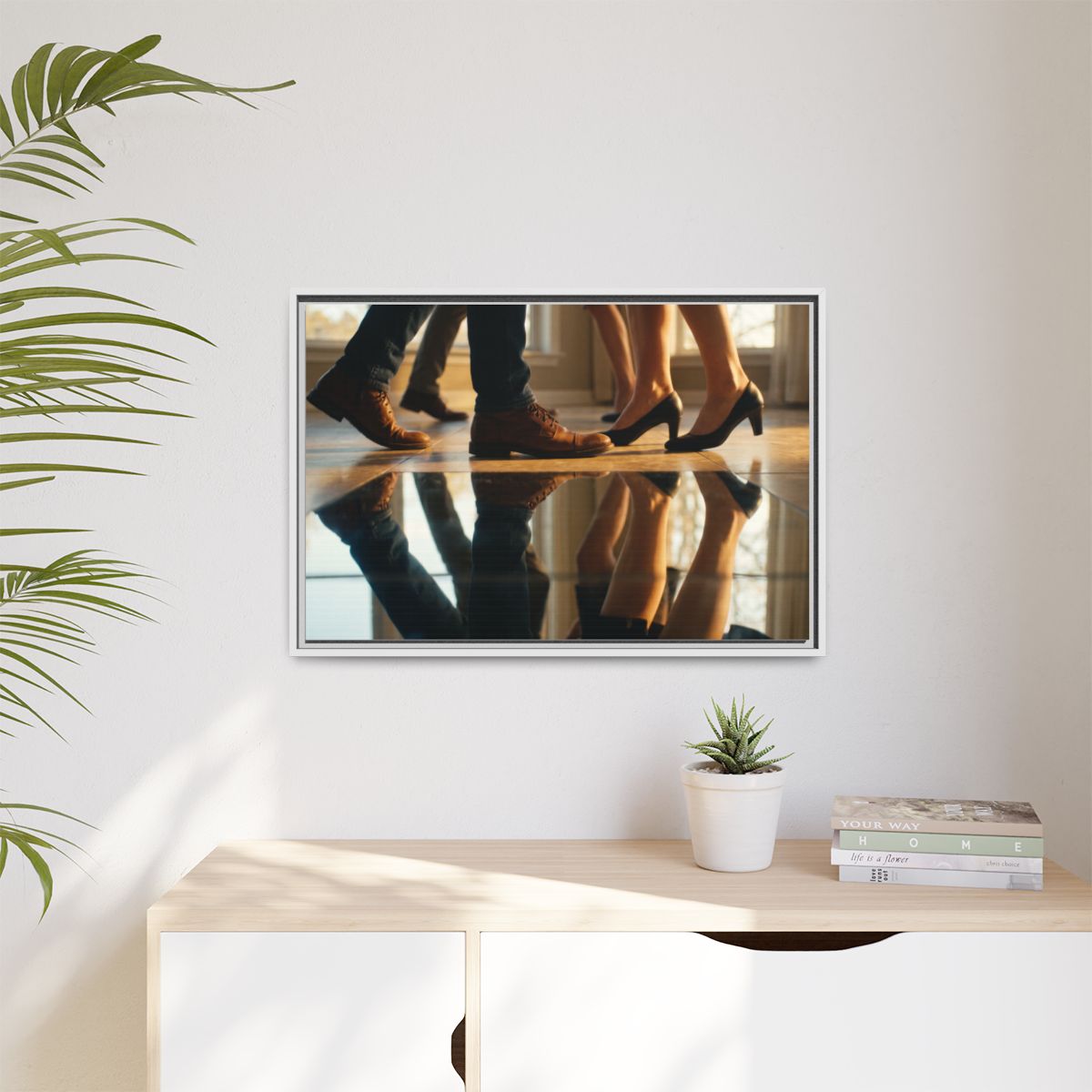 Matte Canvas, Framed - Golden Hour Reflections Cinematic Art...