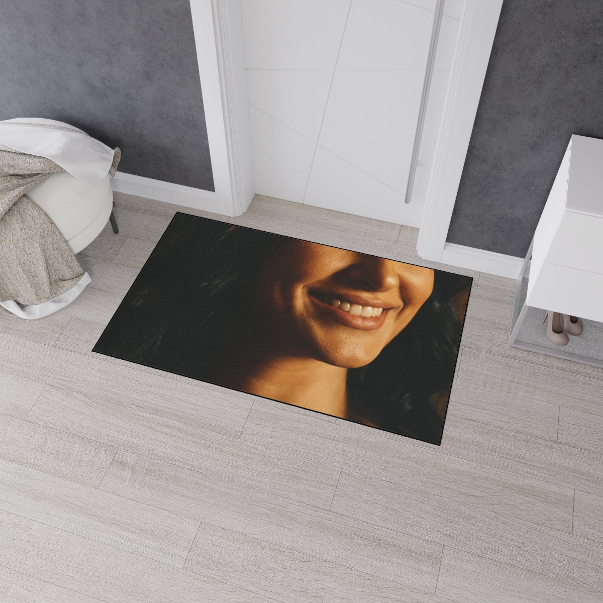 Heavy Duty Floor Mat - Amira Darwish Midnight Glow Portrait...