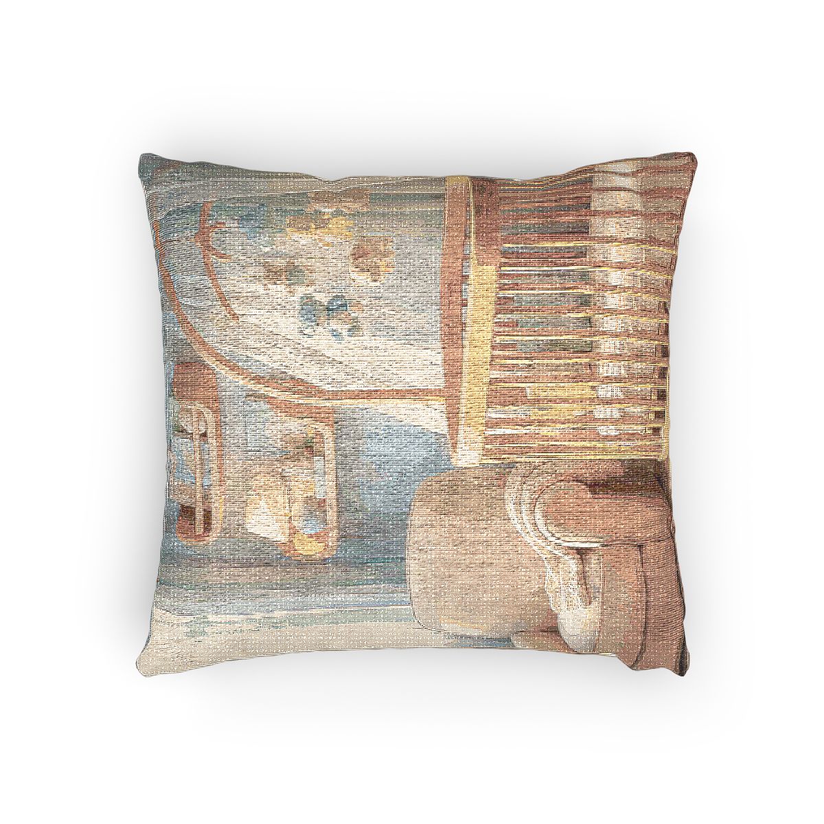 Pastel Dream Woven Pillow - Gentle Accent