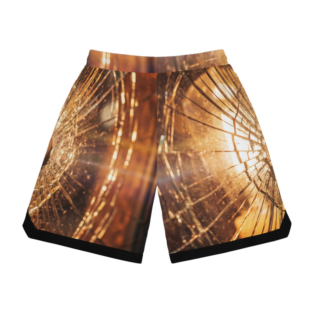 Basketball Rib Shorts - Shattered Light Golden Art Print |...