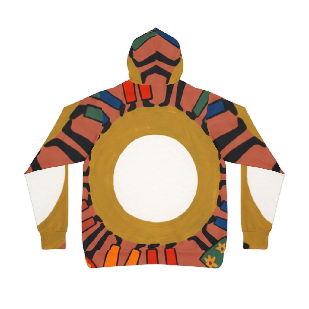 Athletic Hoodie - Unity Mandala Folk Art | Echovira Gallery
