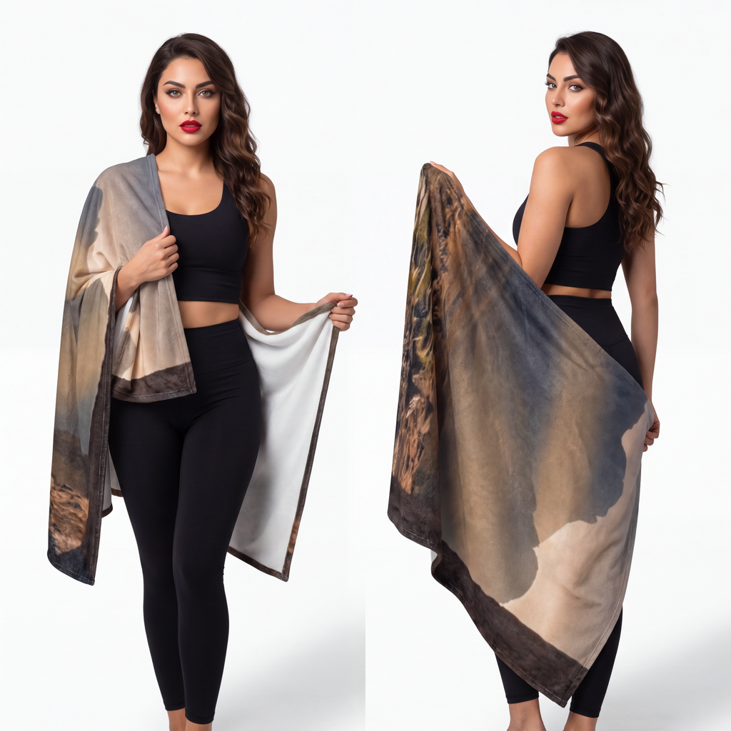 Velveteen Microfiber Blanket - Mystic Monolith Ancient... |...