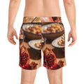 Men's Swim Shorts - Amber Harvest Feast | Echovira Gallery