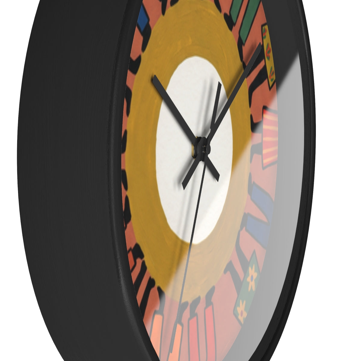 Wall Clock - Unity Mandala Folk Art | Echovira Gallery