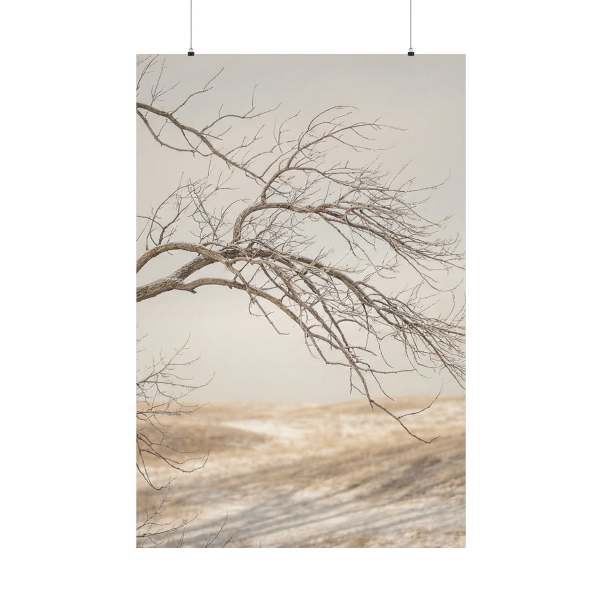 Matte Vertical Posters - Winter Branch Solitude Landscape......