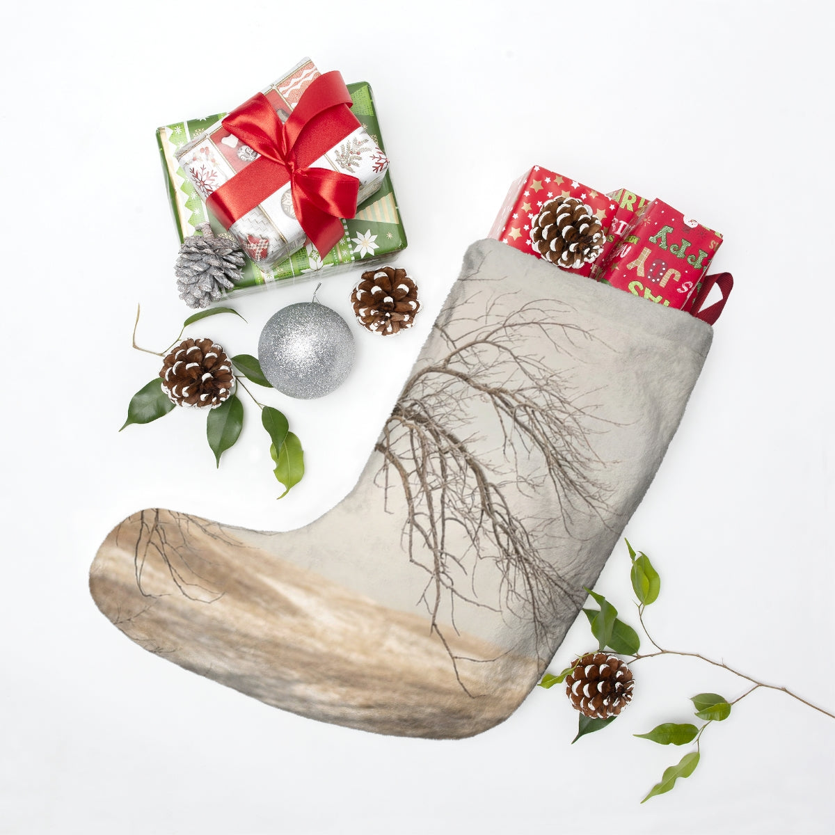 Christmas Stocking - Hushed Winter Art
