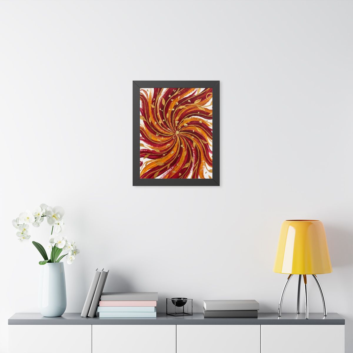 Framed Vertical Poster - Gilded Solstice Art — Black (11×14...