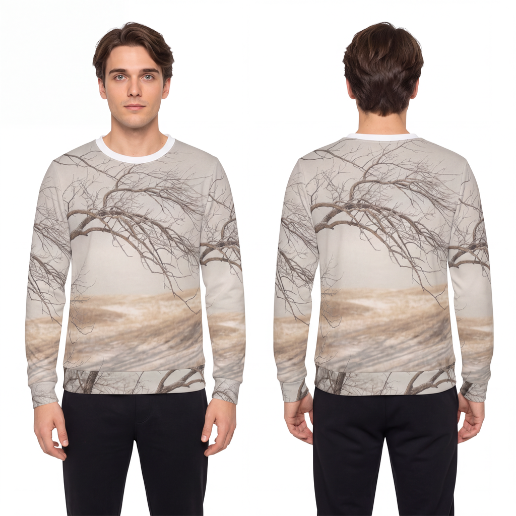 Men's Lightweight Sweatshirt - Winter Branch Solitude... |...
