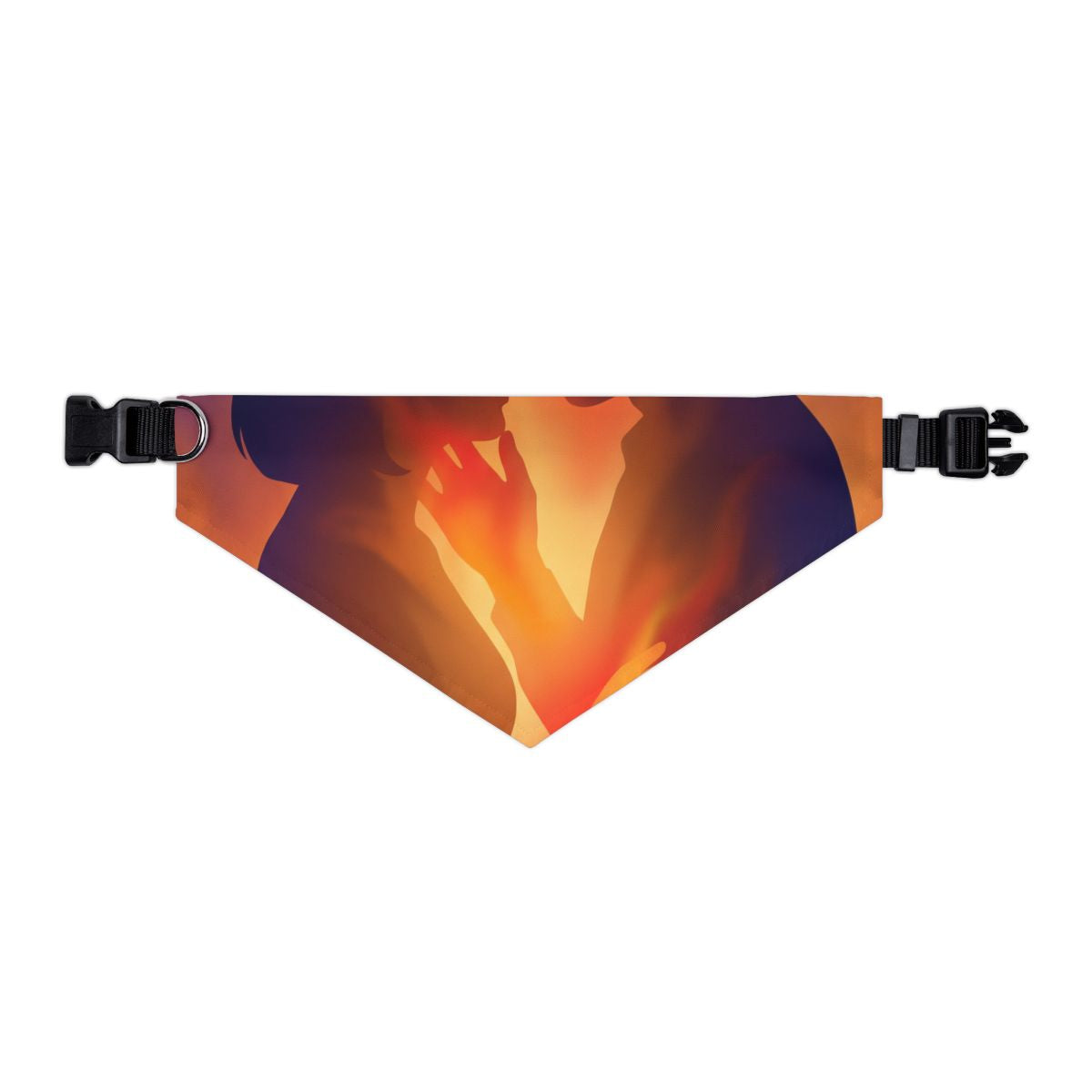 Pet Bandana Collar - Fiery Lovers Silhouette Art Print |...