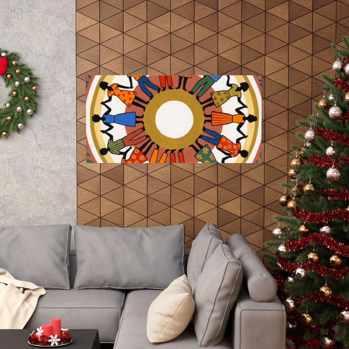 Matte Horizontal Poster - Unity Mandala Folk Art (10×8 &......