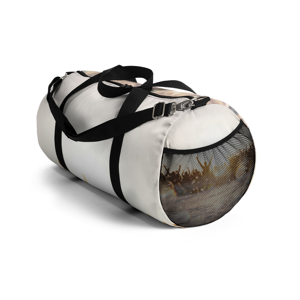 Duffel Bag with Golden Hour Crowd Art