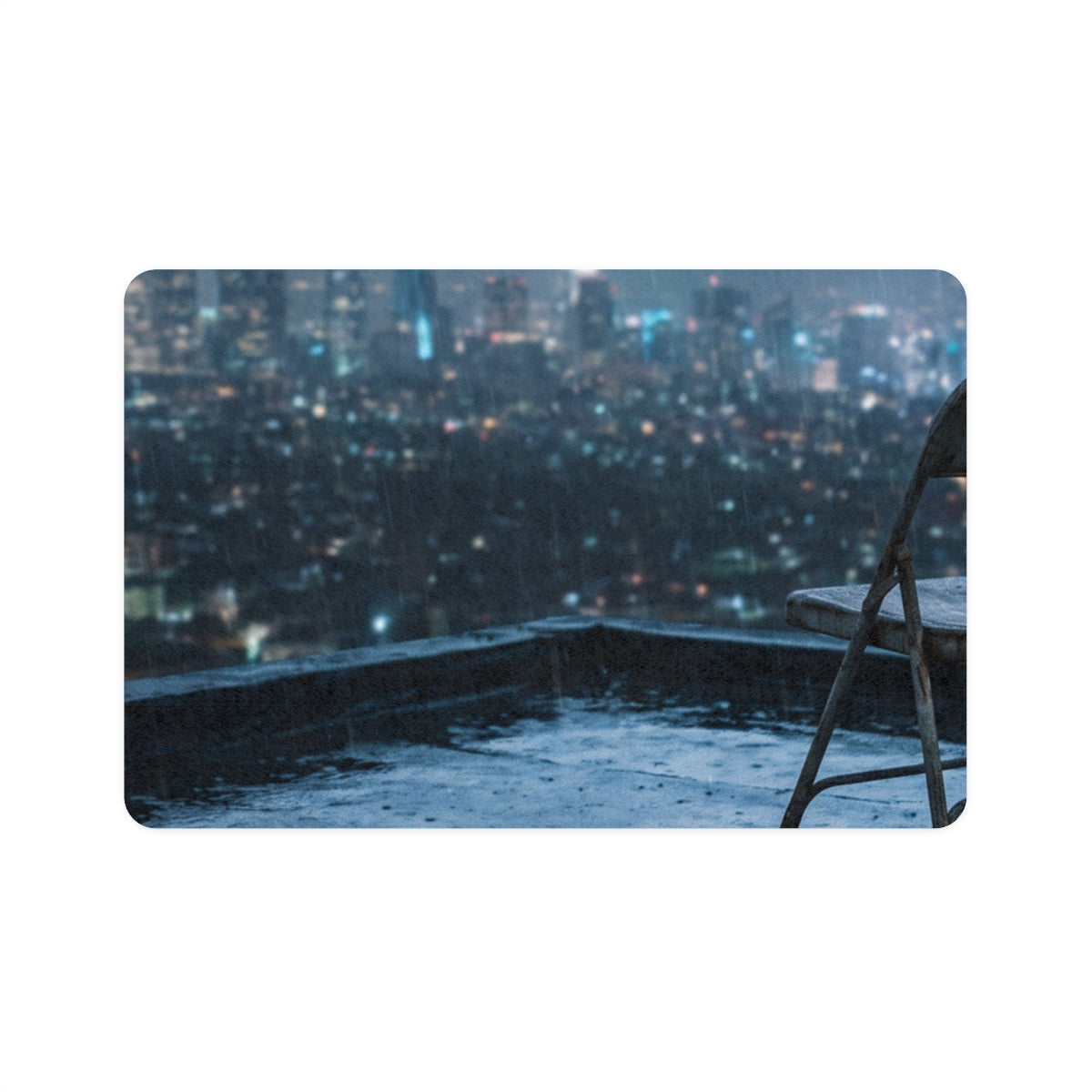 Pet Food Mat 12x18 - Midnight Rain | Echovira Gallery