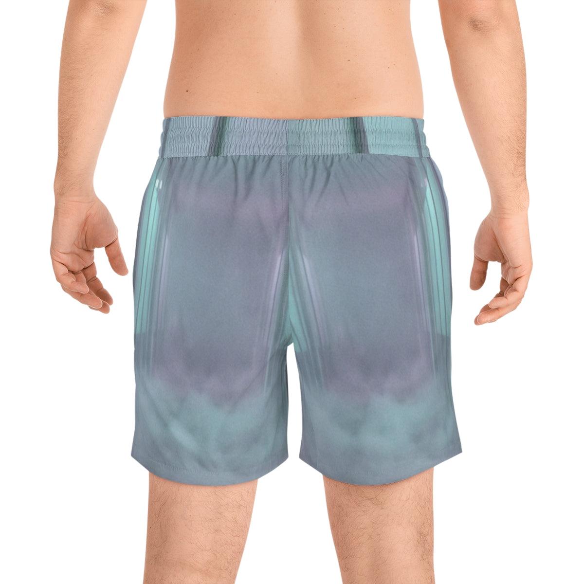 Men's Mid-Length Swim Shorts - Liminal Corridor Fog Art... |...