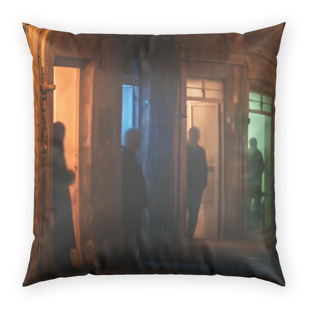 Poly Velvet Pillow - Shadowed Alleyway Mystery Art Print |...