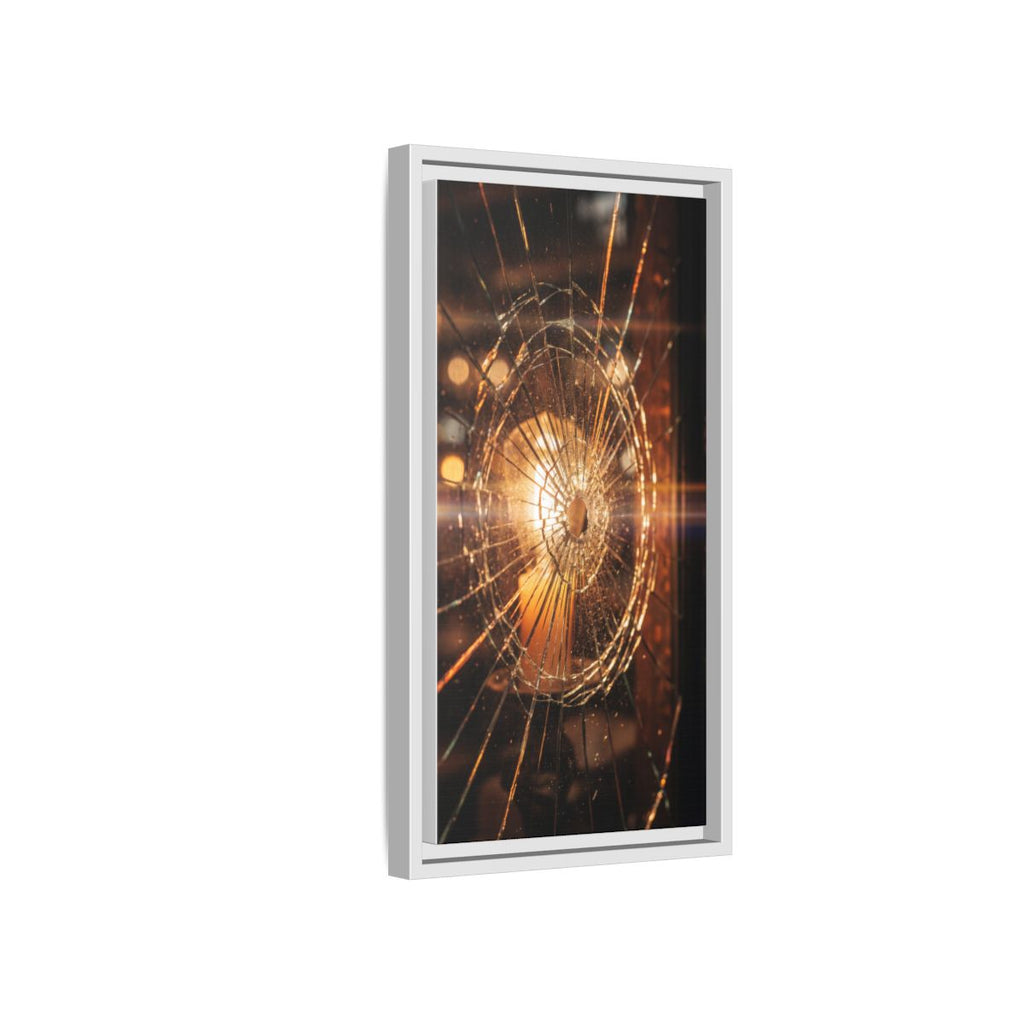 Framed Matte Canvas - Shattered Glass — White / 1.25"