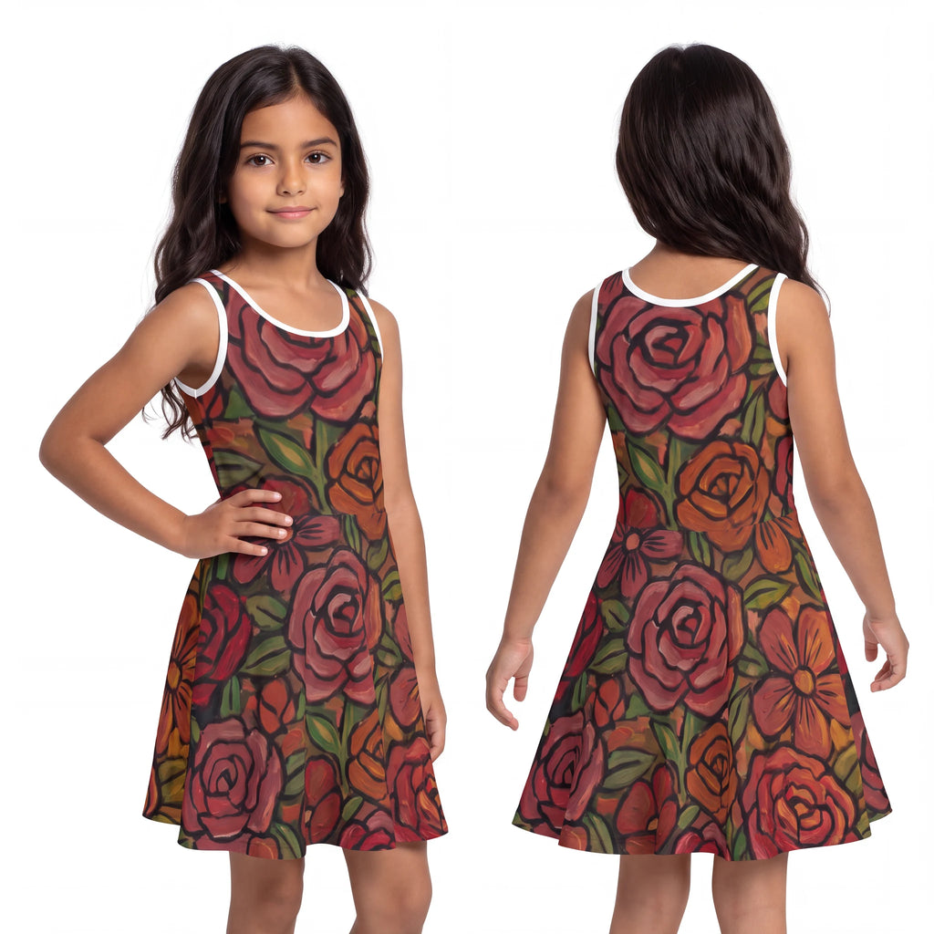 Girls' Sleeveless Sundress Floral Hearth Art