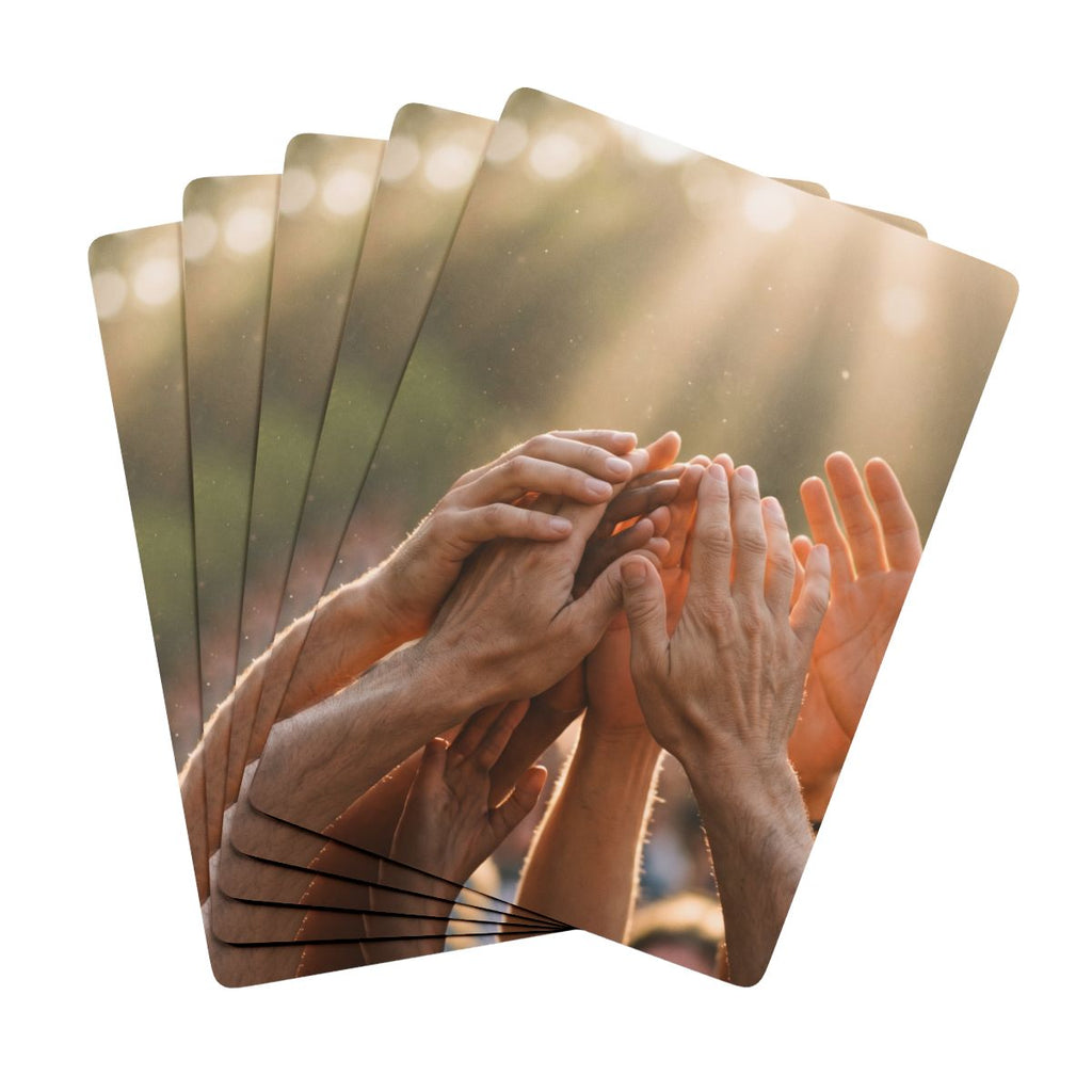Poker Playing Cards - Golden Rays of Unity Wall Art |...