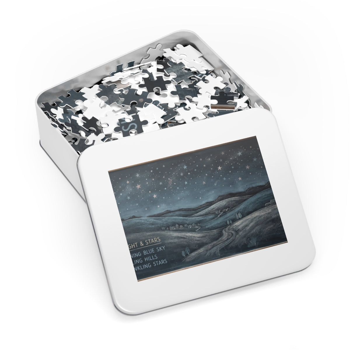 Jigsaw Puzzle with Tin - Twilight Hills Night (30, 110, 252...