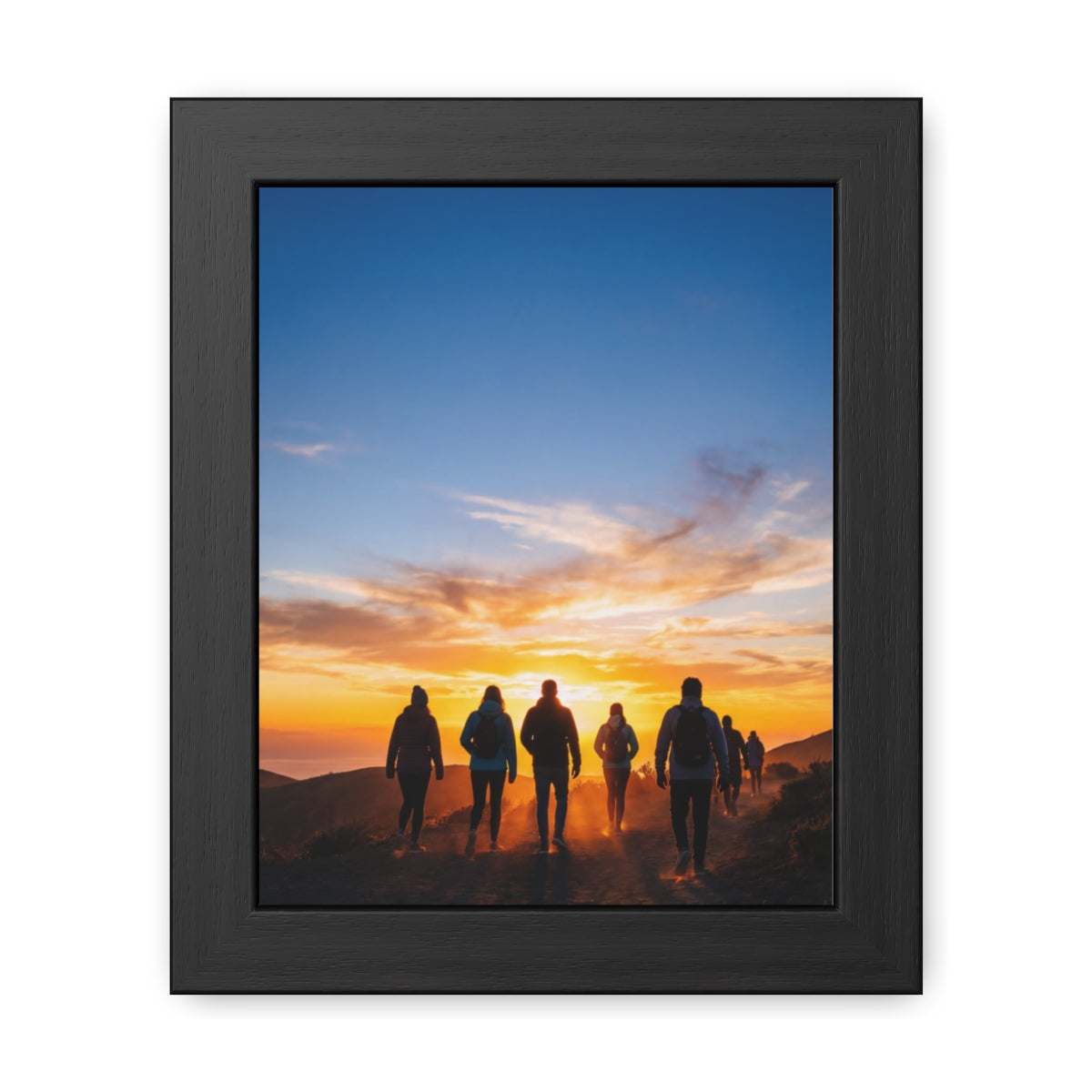 Framed Poster - Sunset Silhouette — Portrait