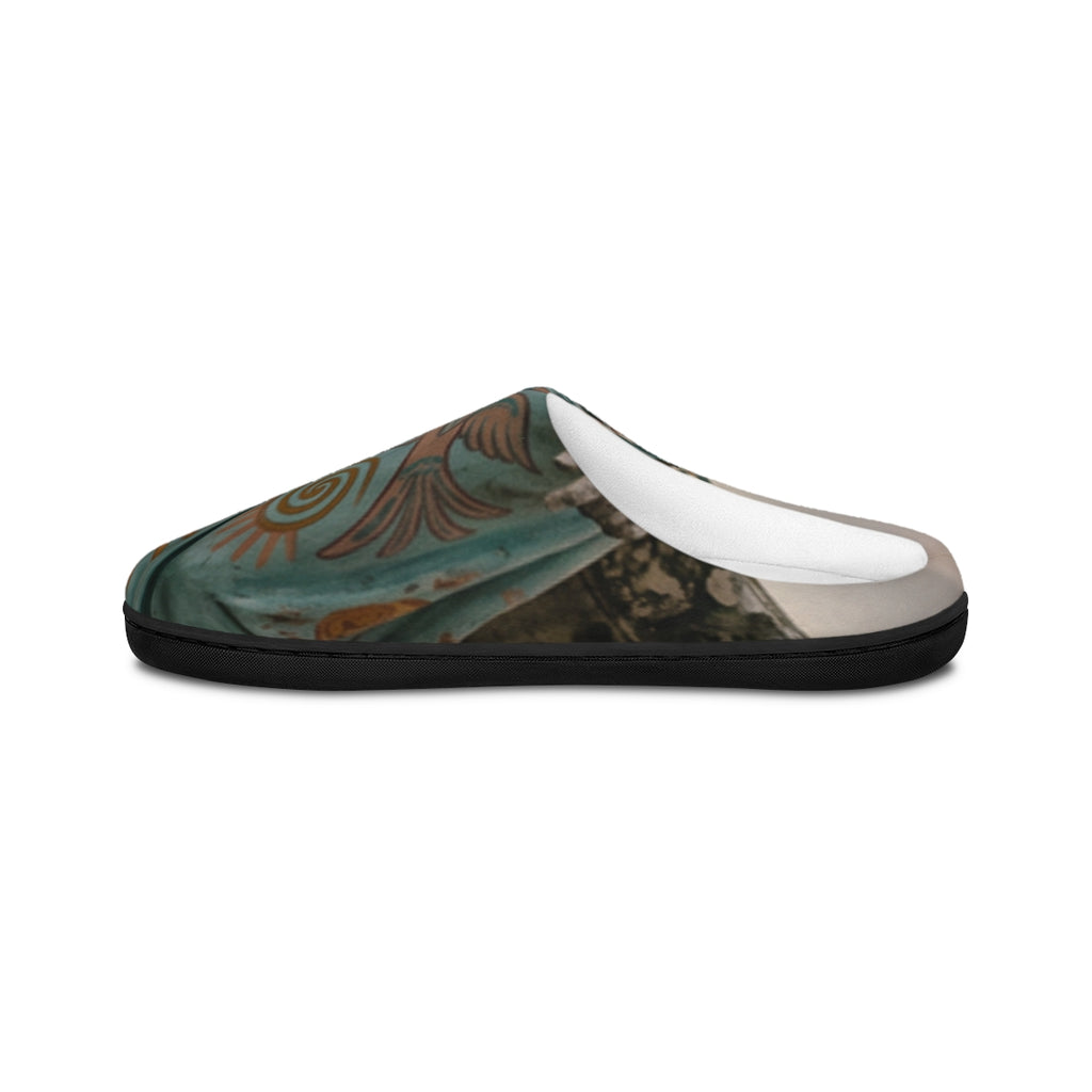 Men's Indoor Slippers - Silent Sanctuary Statue Art |...