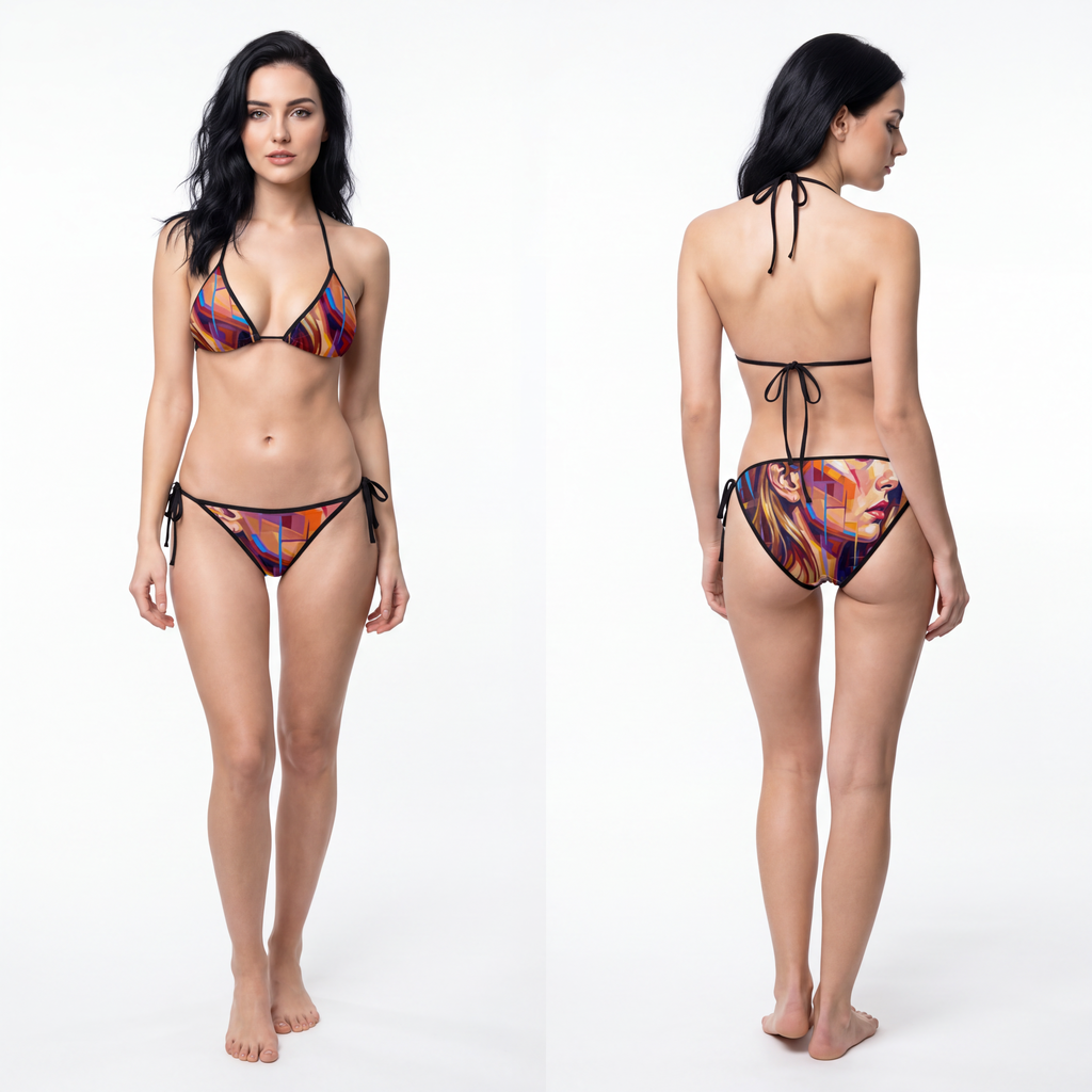 Women's Bikini Swimsuit - Shattered Elegance | Echovira...