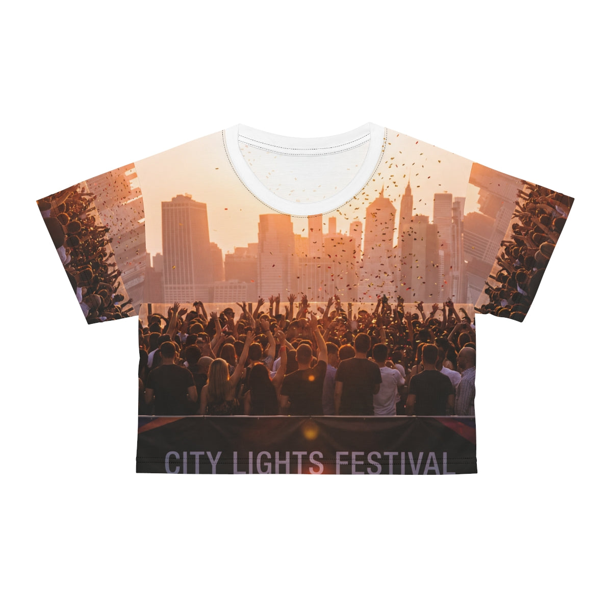 Crop Tee - City Lights Festival | Echovira Gallery